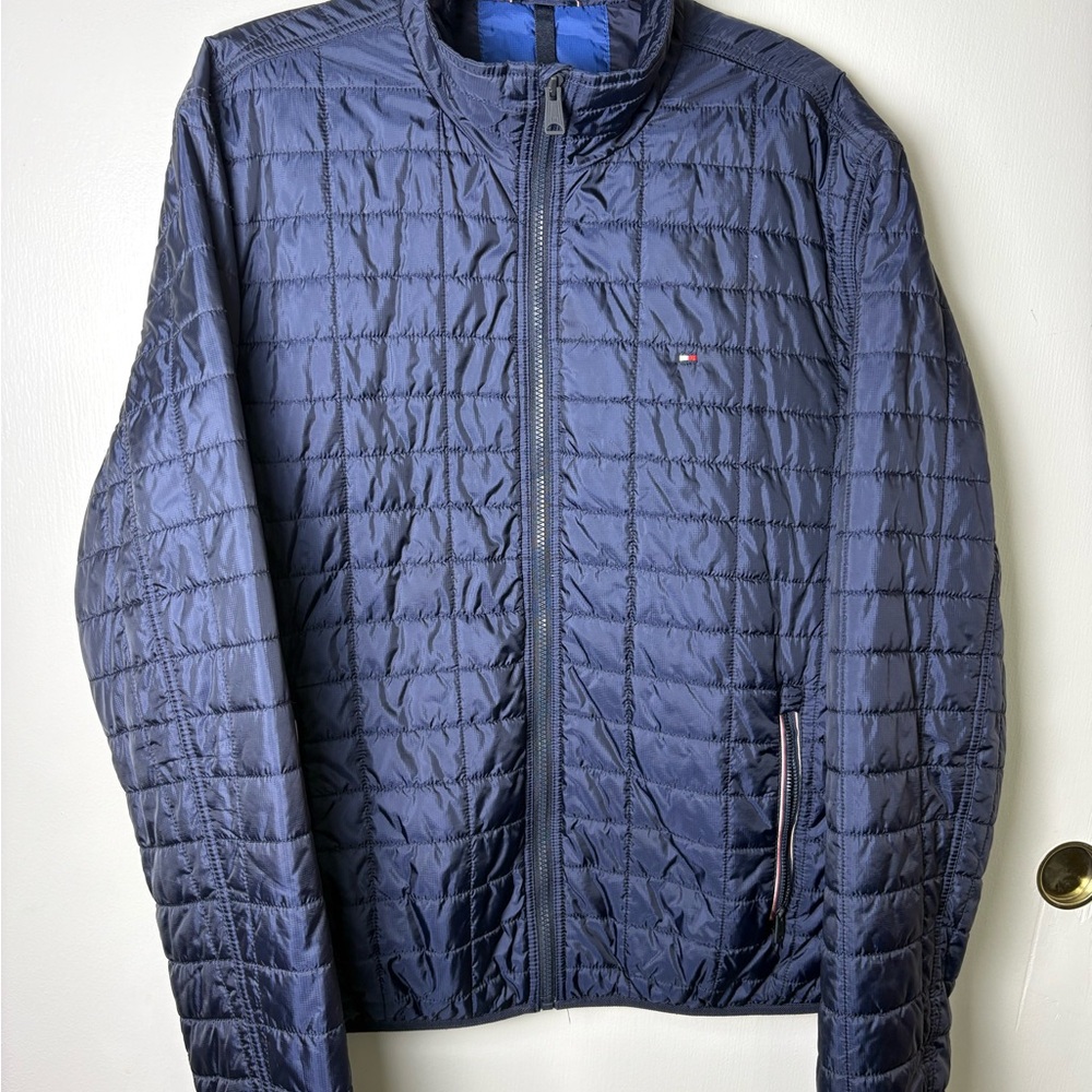 Tommy Hilfiger Men's Blue Quilted Puffer Jacket